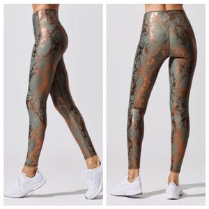 Carbon38 Metallic Snake leggings